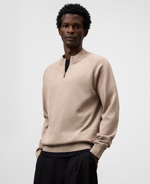 Imagen 0 de Jersey de hombre de cuello perkins con cremallera