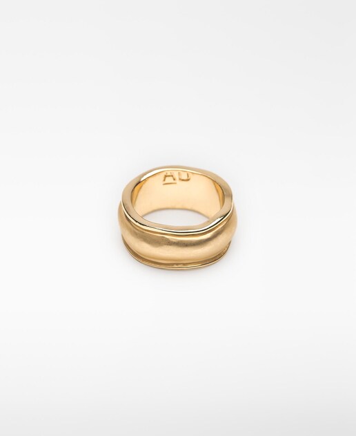 Imagen 0 de Anillo metálico con doble acabado