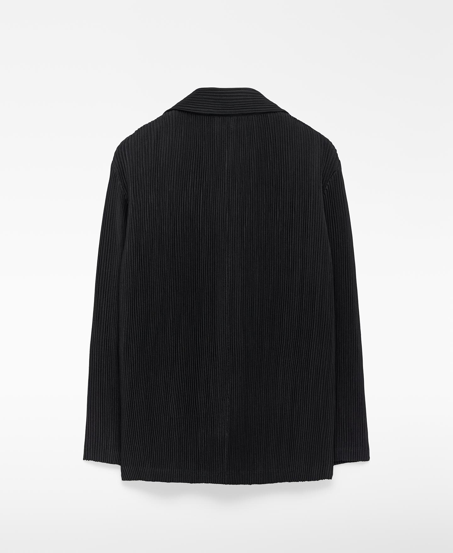 Blazer de hombre en tejido crinkle de botones - Adolfo Dominguez - Negro Negro-6