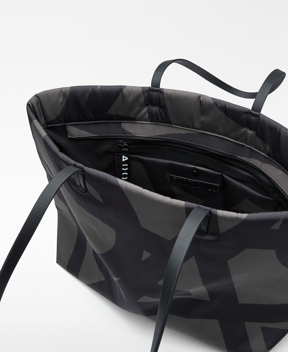 Bolso shopper de mujer Shopper de nailon con maxi logo · Adolfo