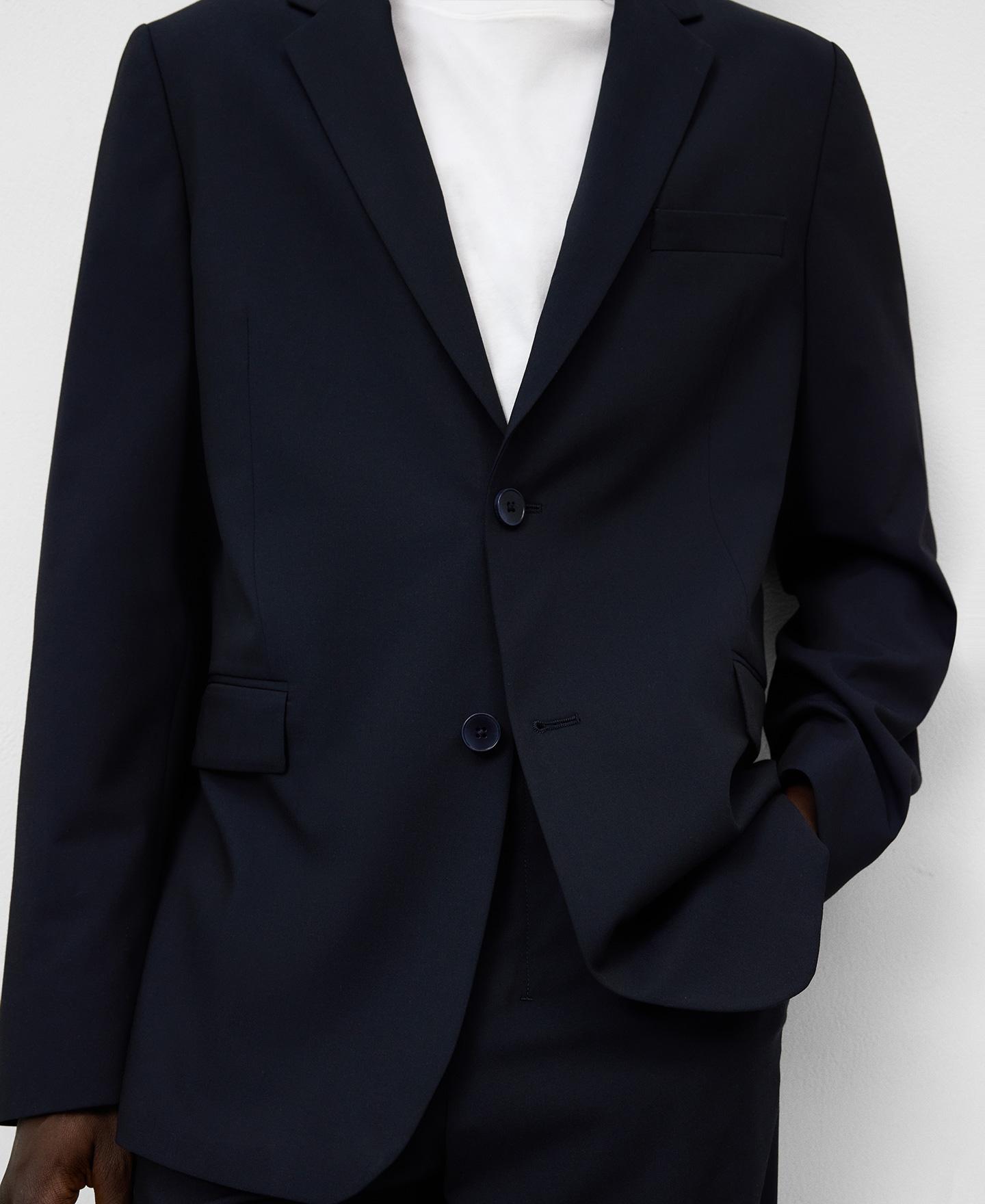 Blazer de hombre sastre regular fit - Adolfo Dominguez - Azul marino Azul marino-4