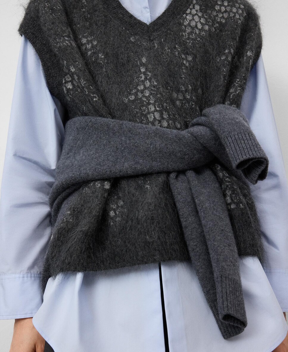 Chaleco de vestir en punto jacquard · Adolfo Dominguez · El Corte