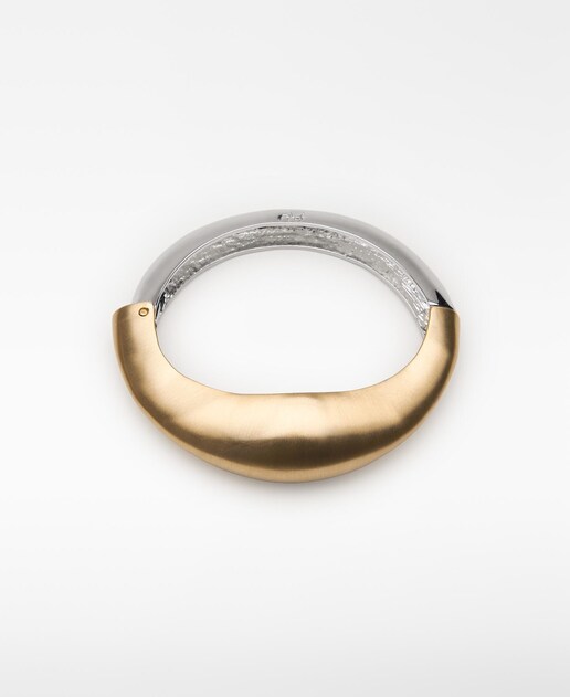 Imagen 0 de Pulsera metálica irregular bicolor