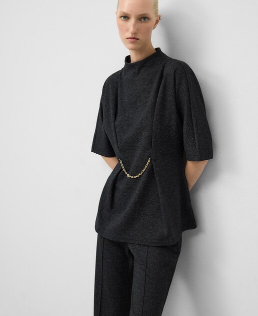 Imagen 0 de Top de mujer con cadena y estructura de espiga