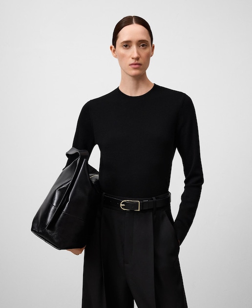 Imagen 0 de Jersey de mujer en lana merino con cuello caja