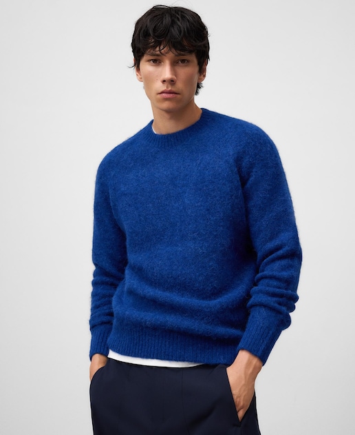 Imagen 0 de Jersey de hombre de punto con cuello caja