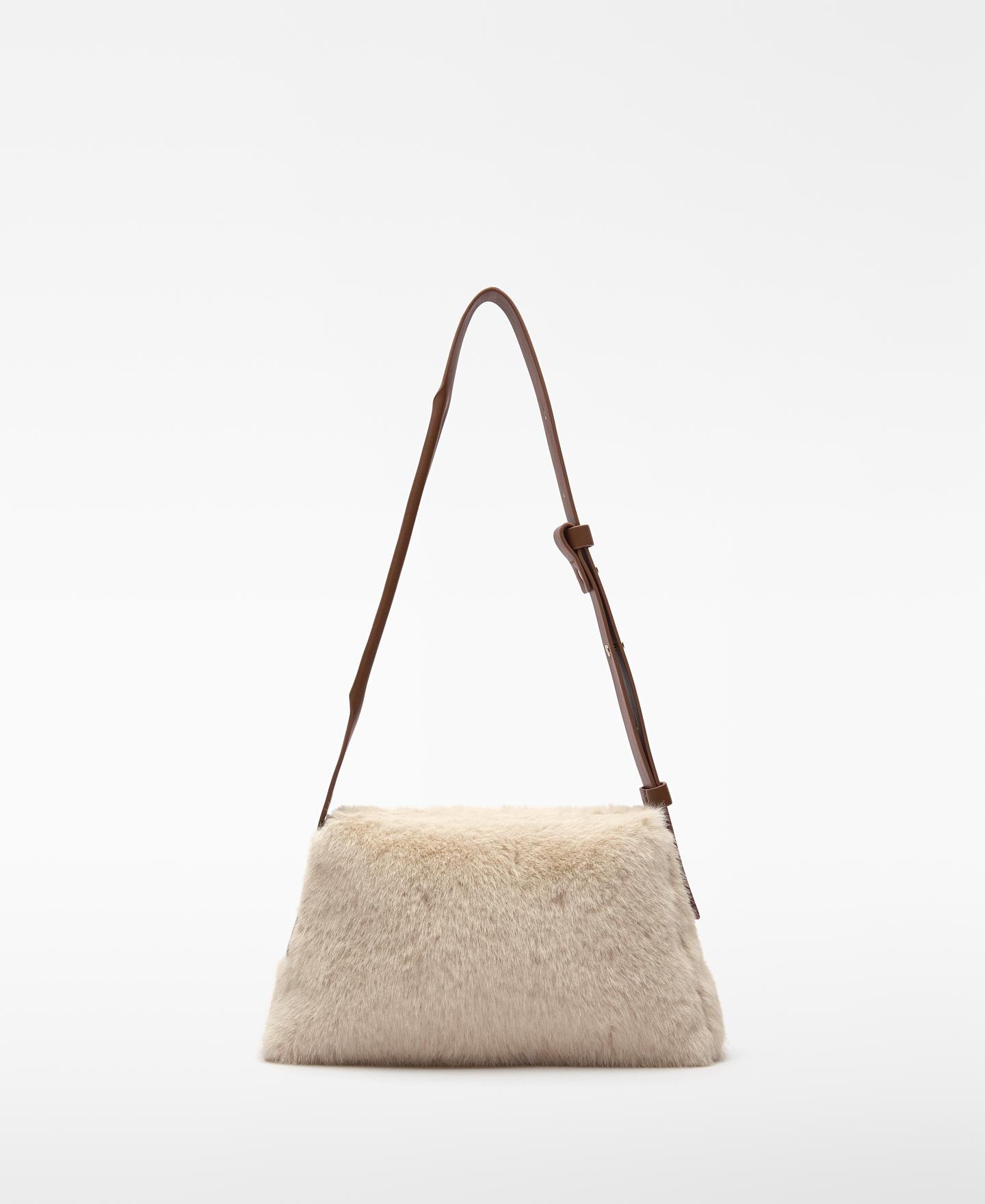 Bolso de hombro Mica con efecto pelo - Adolfo Dominguez - Lana Lana-5
