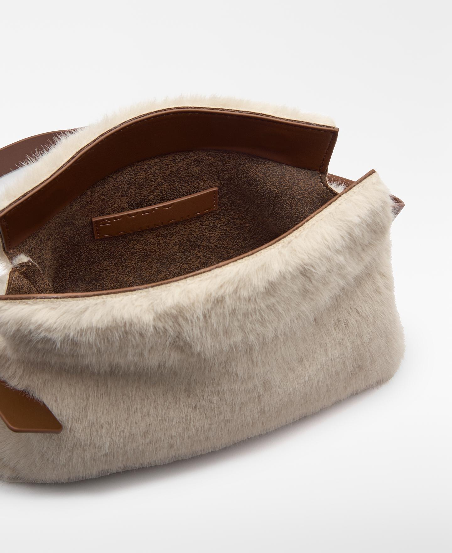 Bolso de hombro Mica con efecto pelo - Adolfo Dominguez - Lana Lana-4