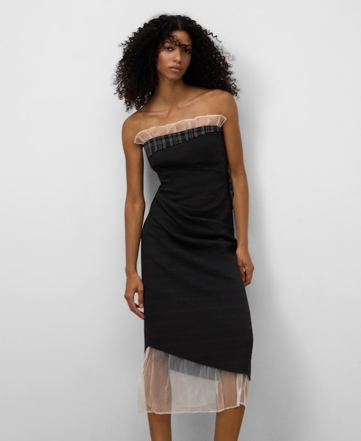 Imagen 0 de Vestido tubo combinado