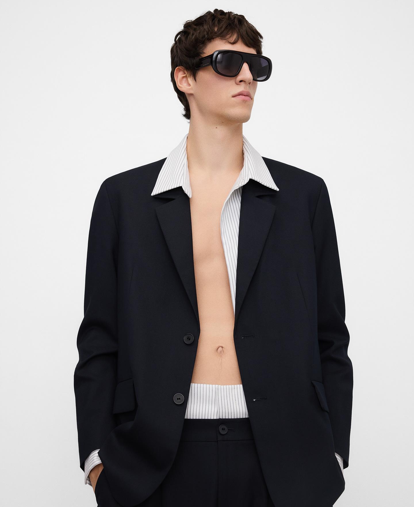 Adolfo Dominguez - Blazer de hombre combinada relaxed fit.