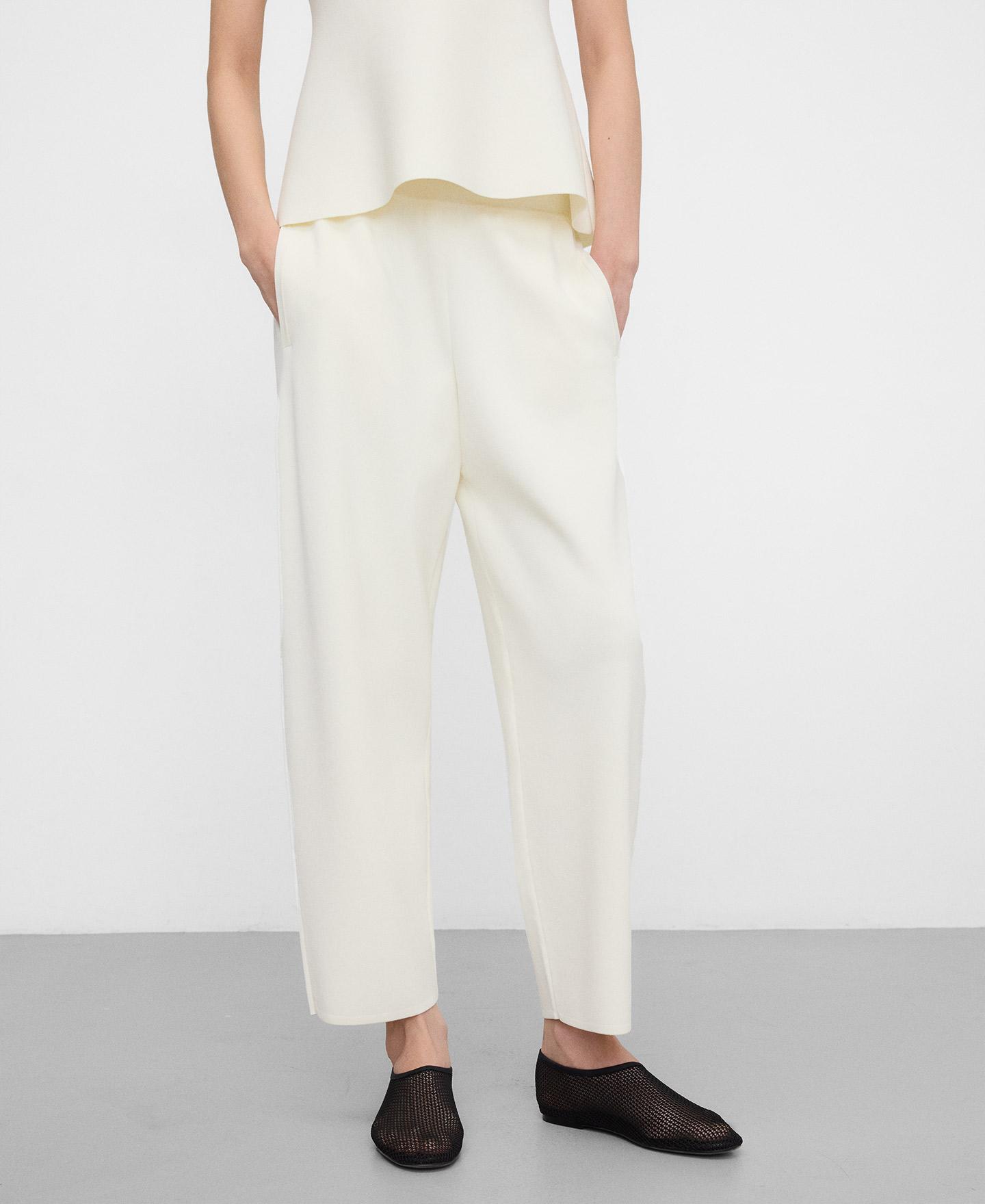 Adolfo Dominguez - Pantalones de vestir de mujer barrel fit de punto.