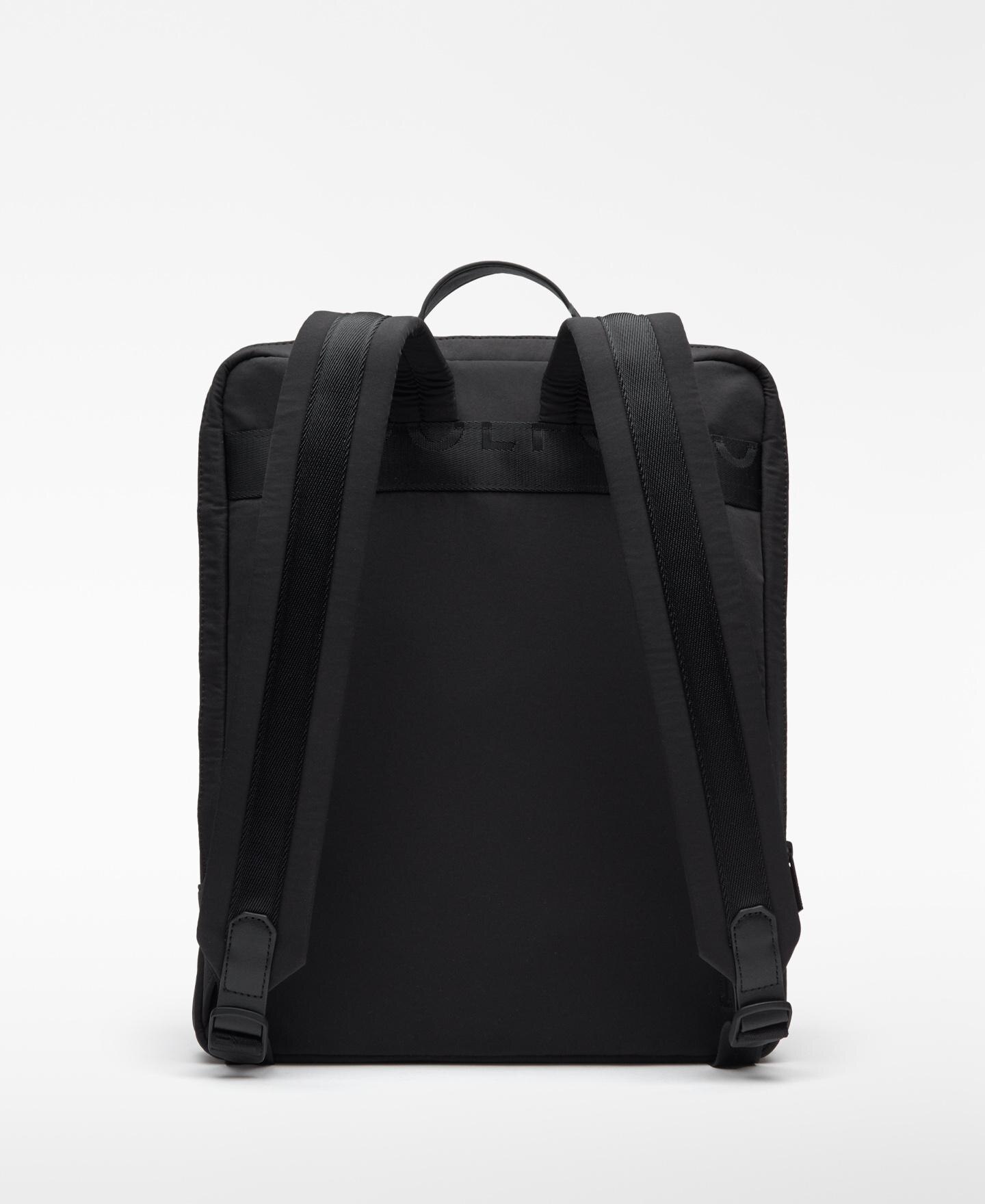Mochila de hombre compacta de nylon - Adolfo Dominguez - Negro Negro-5