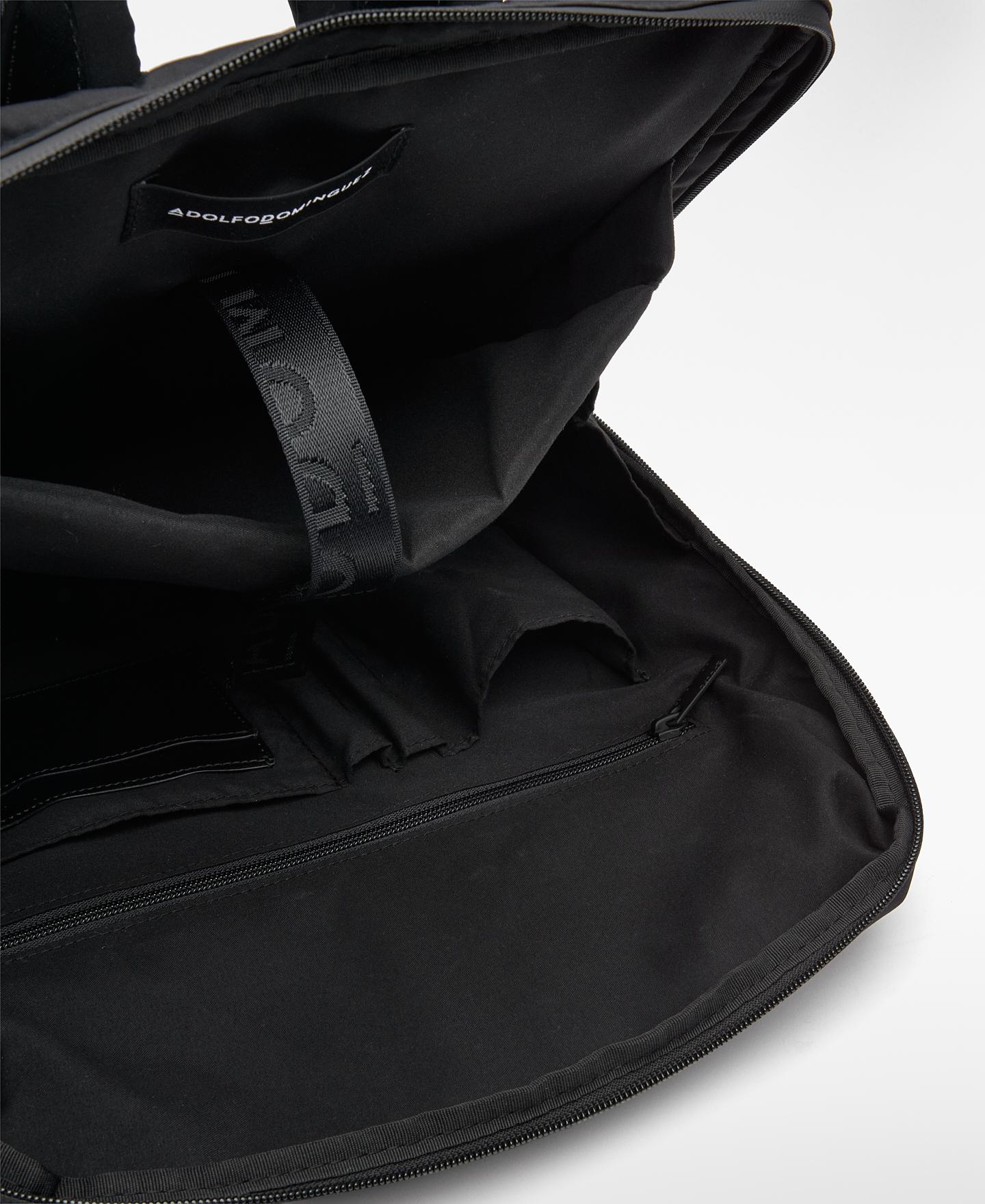 Mochila de hombre compacta de nylon - Adolfo Dominguez - Negro Negro-4