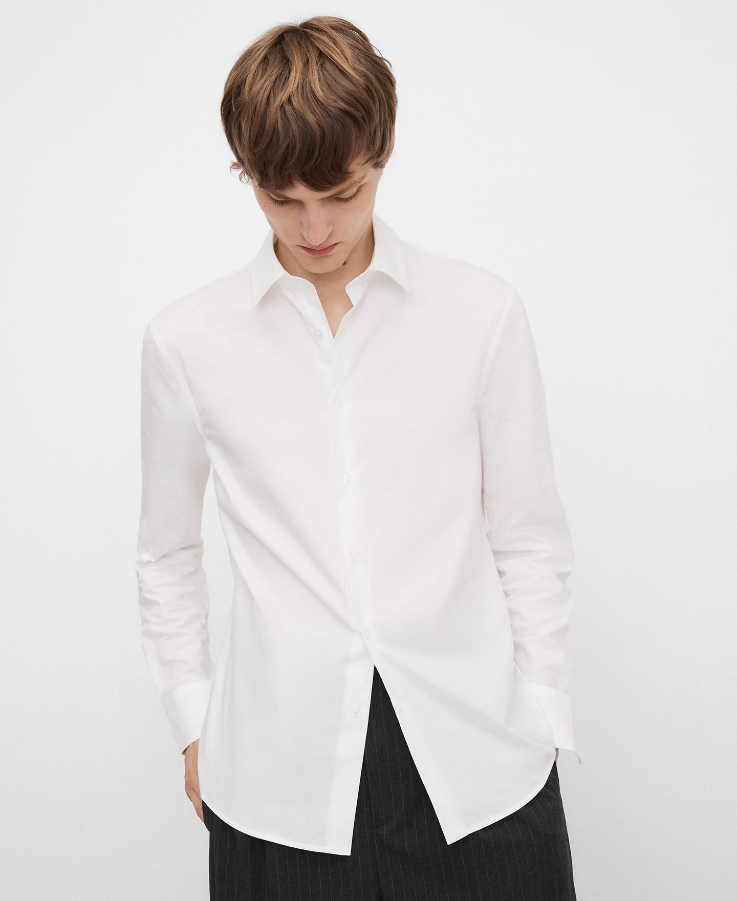 Adolfo Dominguez - Camisa de vestir de hombre slim fit de algodón.