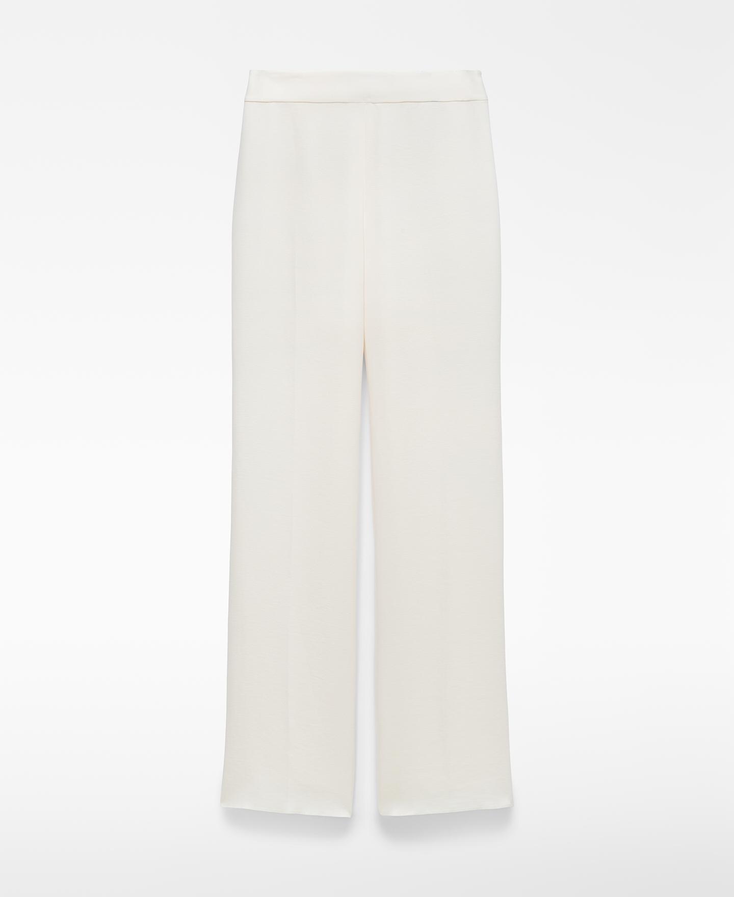 Pantalón recto de mujer con raya de plancha - Adolfo Dominguez - Crudo Crudo-7