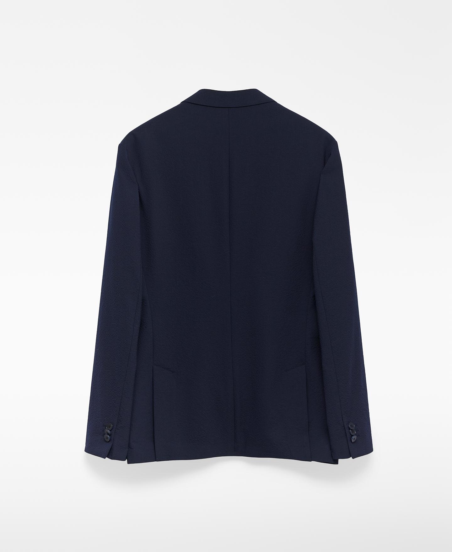 Blazer de hombre slim fit en tejido seersucker - Adolfo Dominguez - Azul marino Azul marino-5