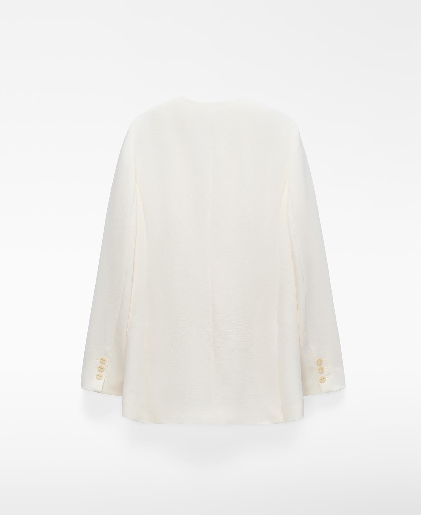 Blazer de mujer entallada con gesto en delantero - Adolfo Dominguez - Crudo Crudo-5