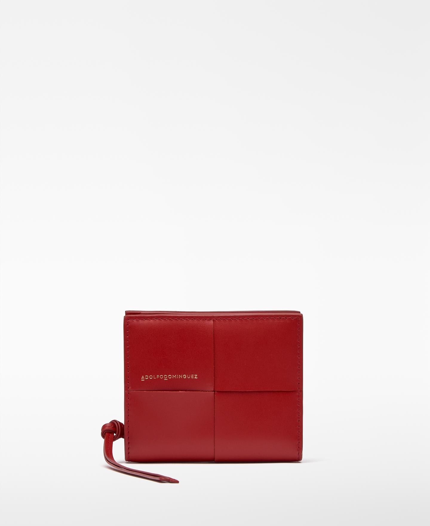 Cartera de mujer Horizonte de piel - Adolfo Dominguez - Rojo Rojo-1