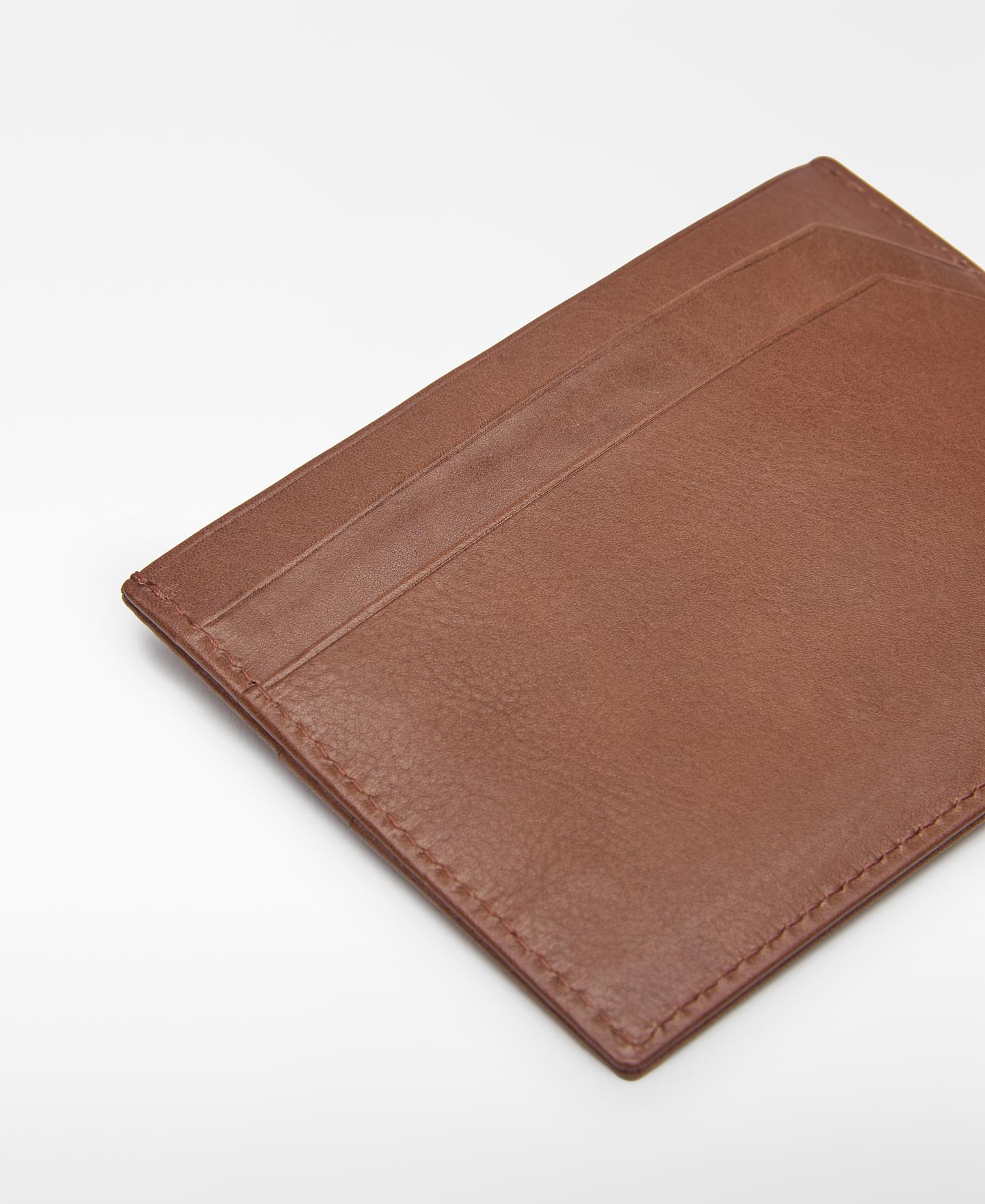 Cartera de hombre tarjetero de piel - Adolfo Dominguez - Marrón Marrón-3