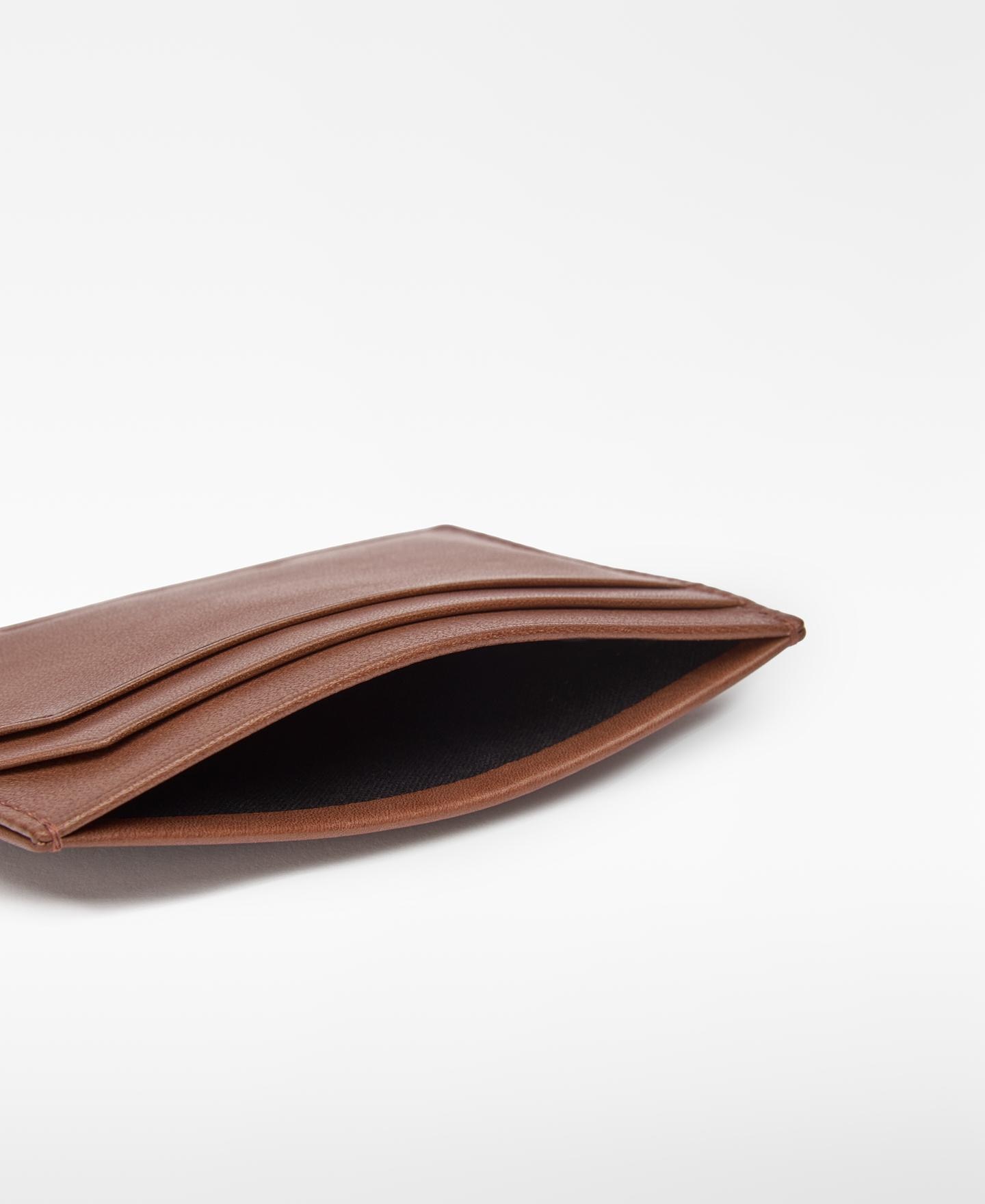 Cartera de hombre tarjetero de piel - Adolfo Dominguez - Marrón Marrón-2