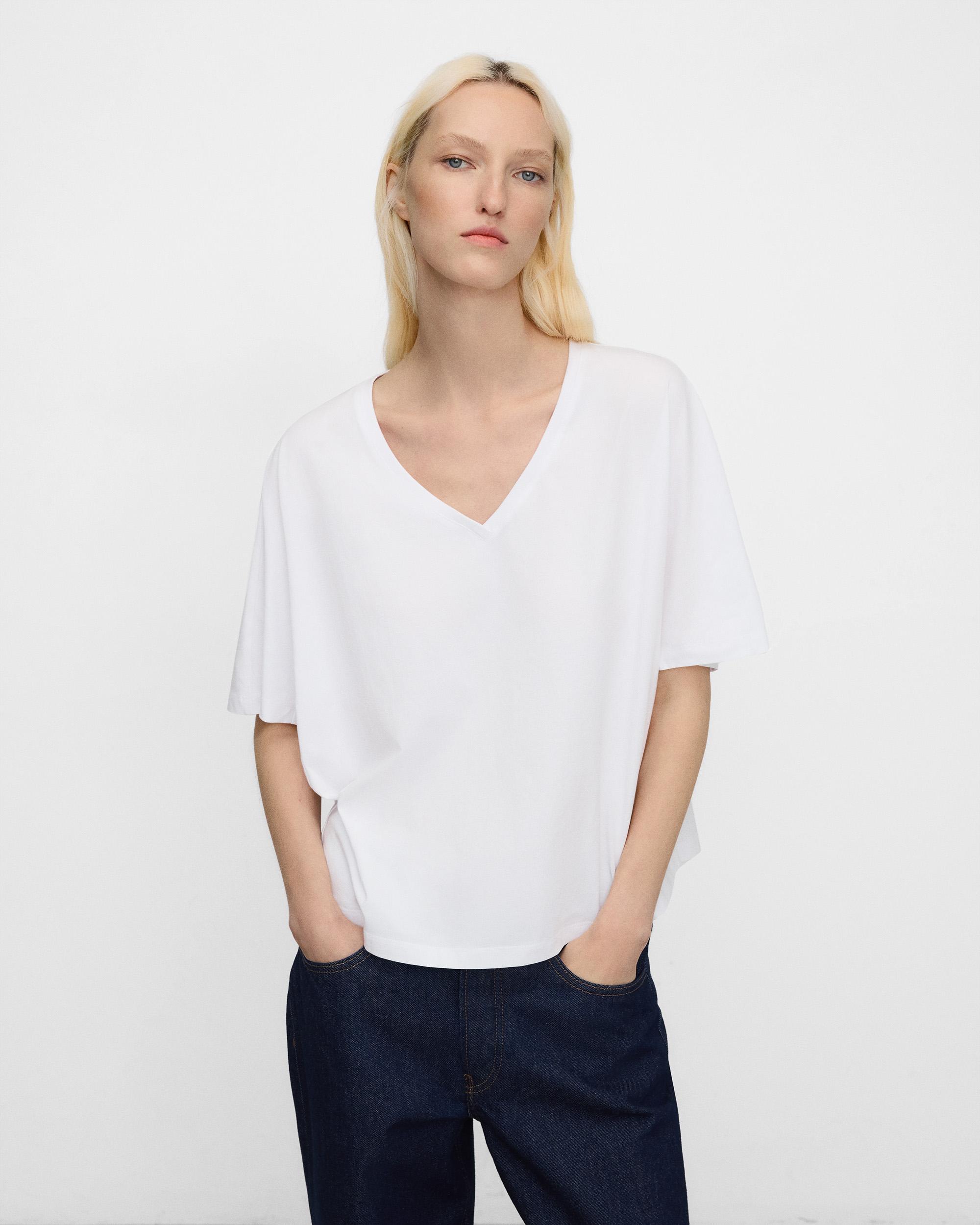 Adolfo Dominguez - Camiseta de mujer de algodón orgánico español.