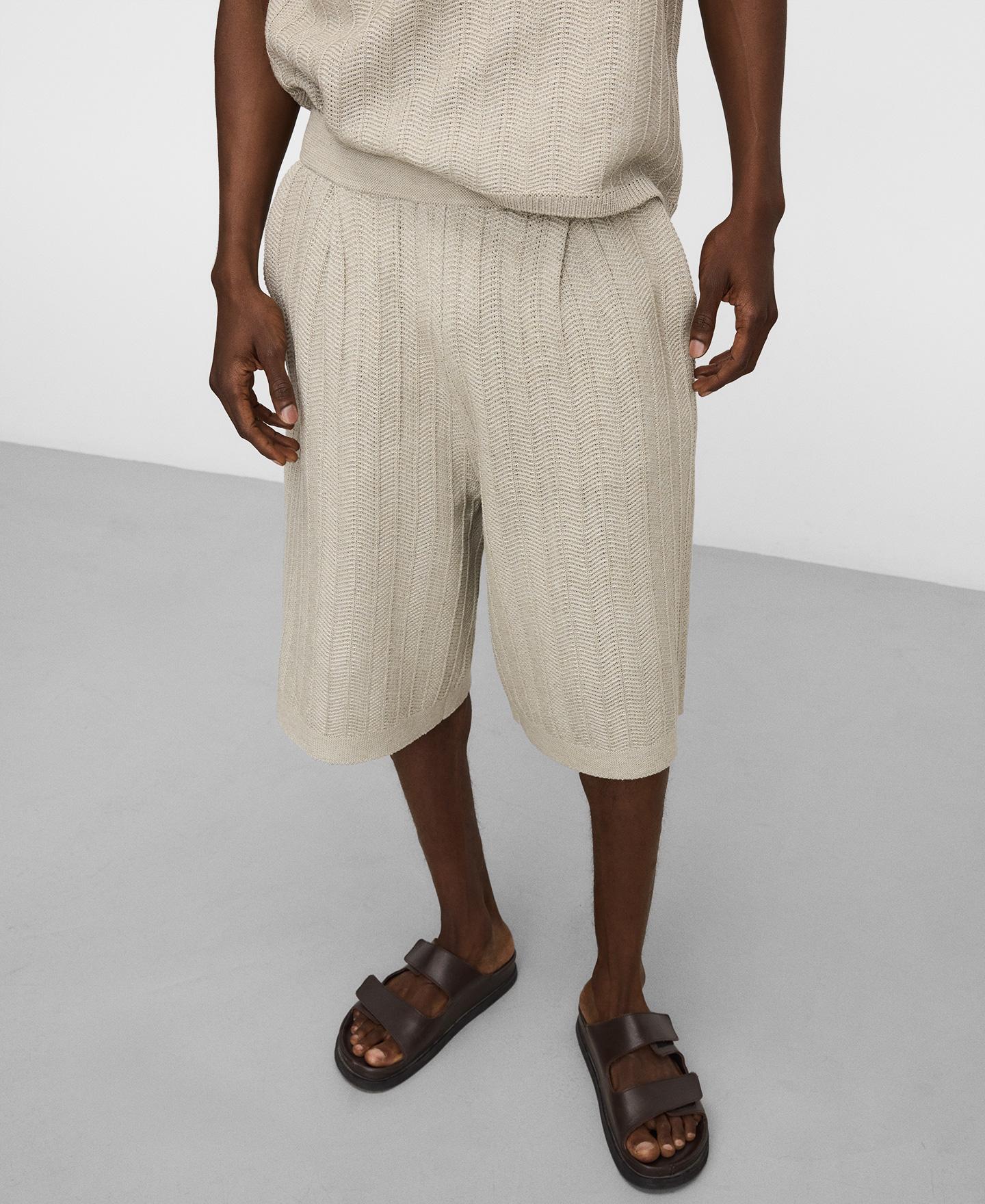 Bermudas de hombre oversize con textura de rafia