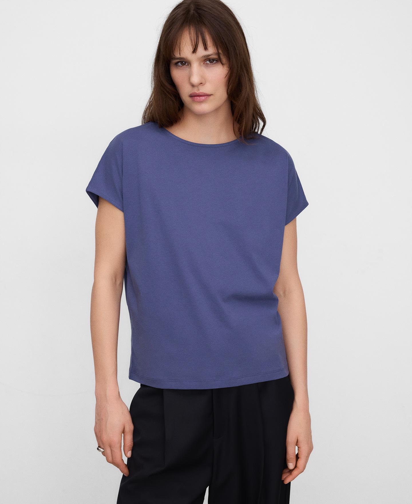 Adolfo Dominguez - Camiseta de mujer recta en PYRATEX® Algodón Español.
