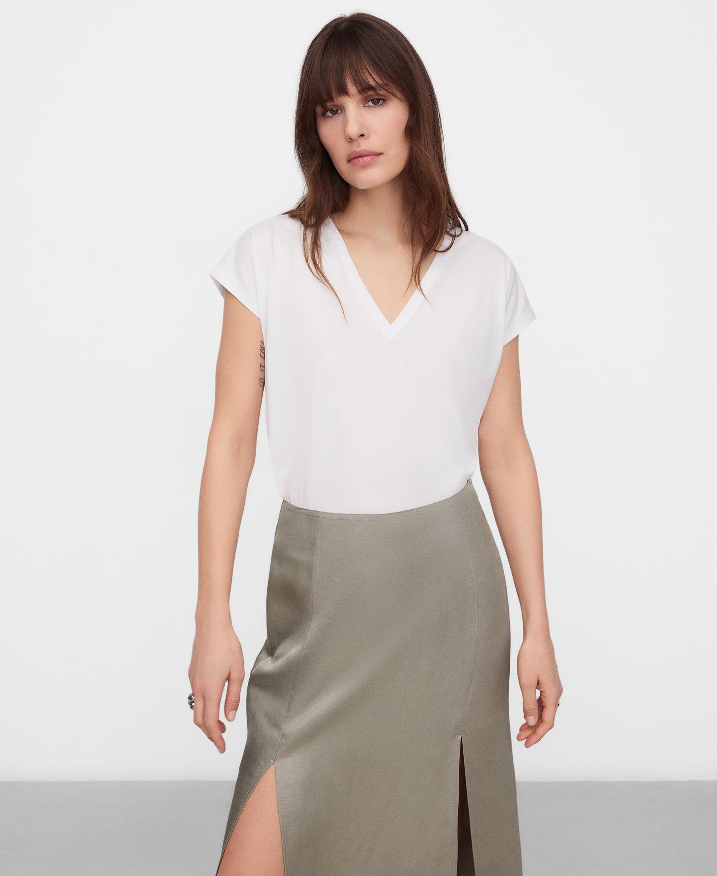Imagen 0 de Camiseta de mujer recta en pyratex® algodón español Blanco