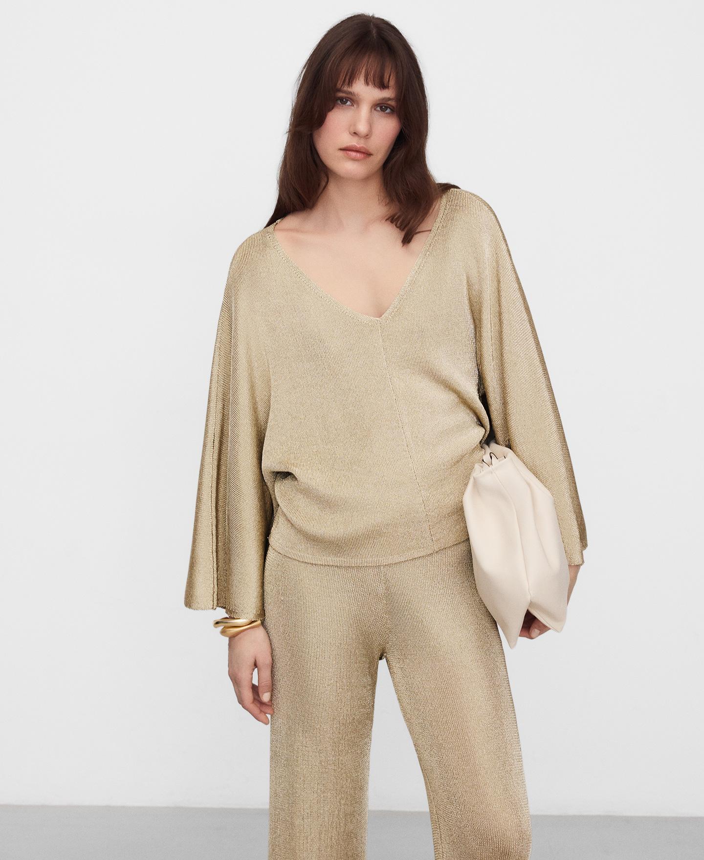 Jersey de mujer en punto metalizado