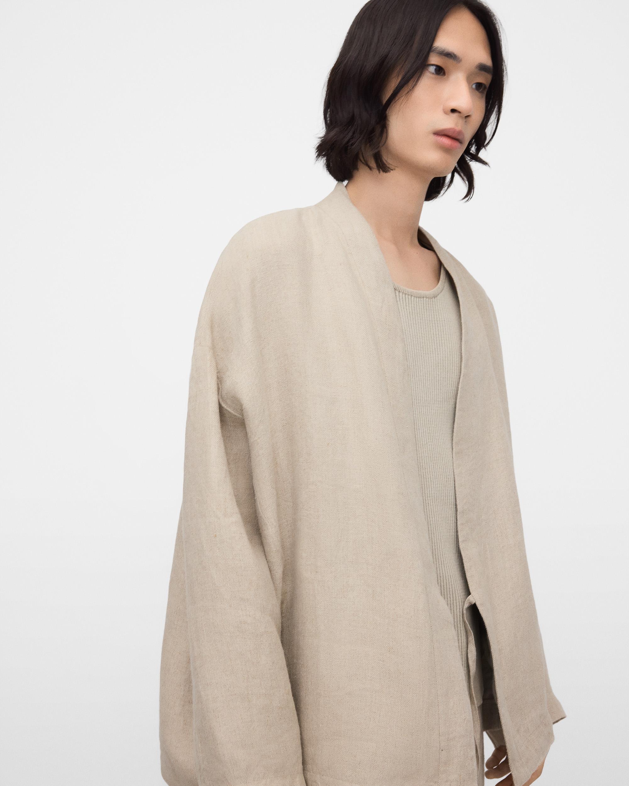 Blazer de hombre tipo kimono en lino europeo