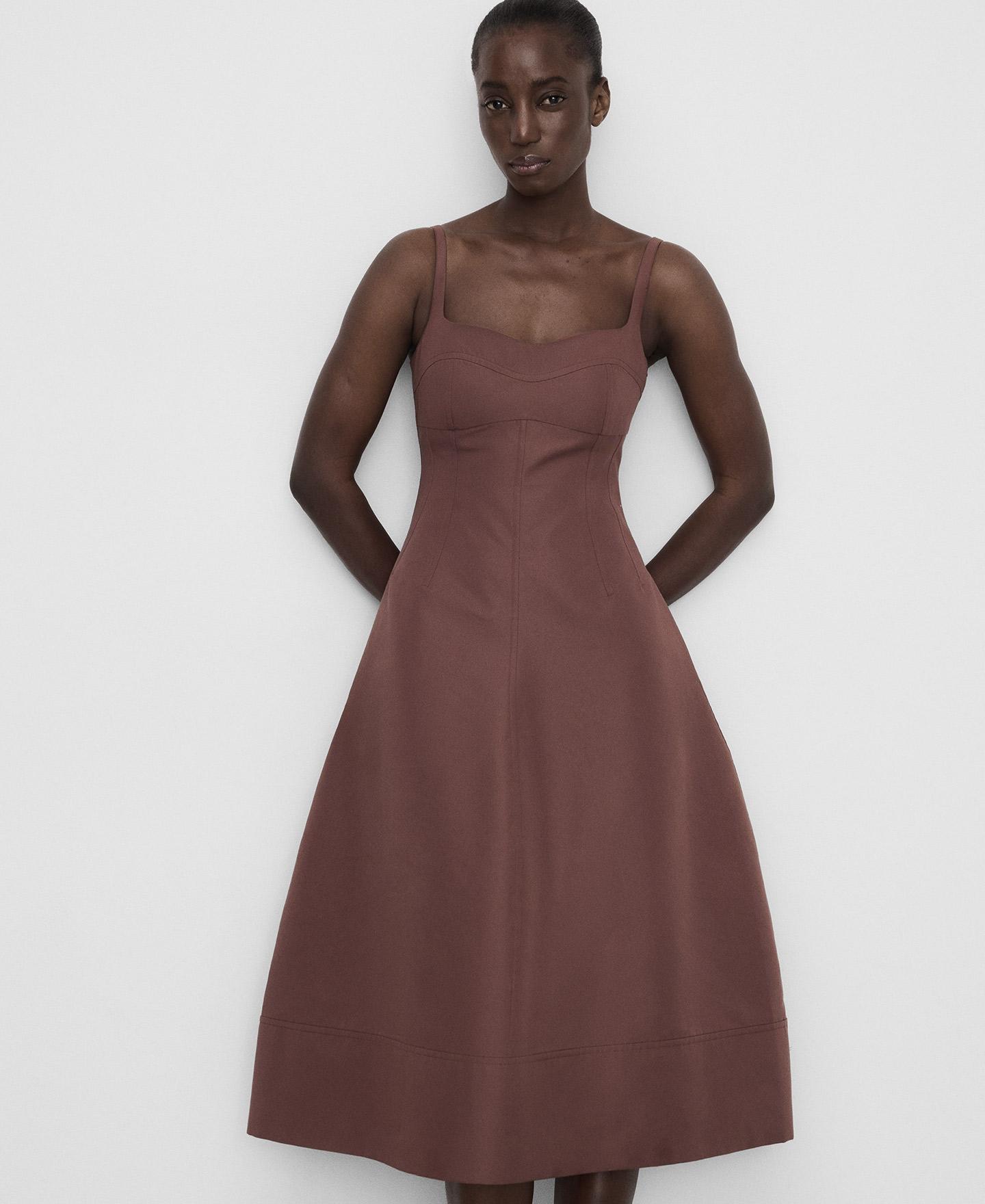 Adolfo Dominguez - Vestido midi con cuerpo entallado.