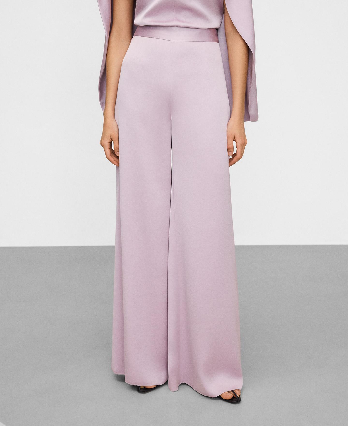 Pantalones anchos de mujer palazzo satinados
