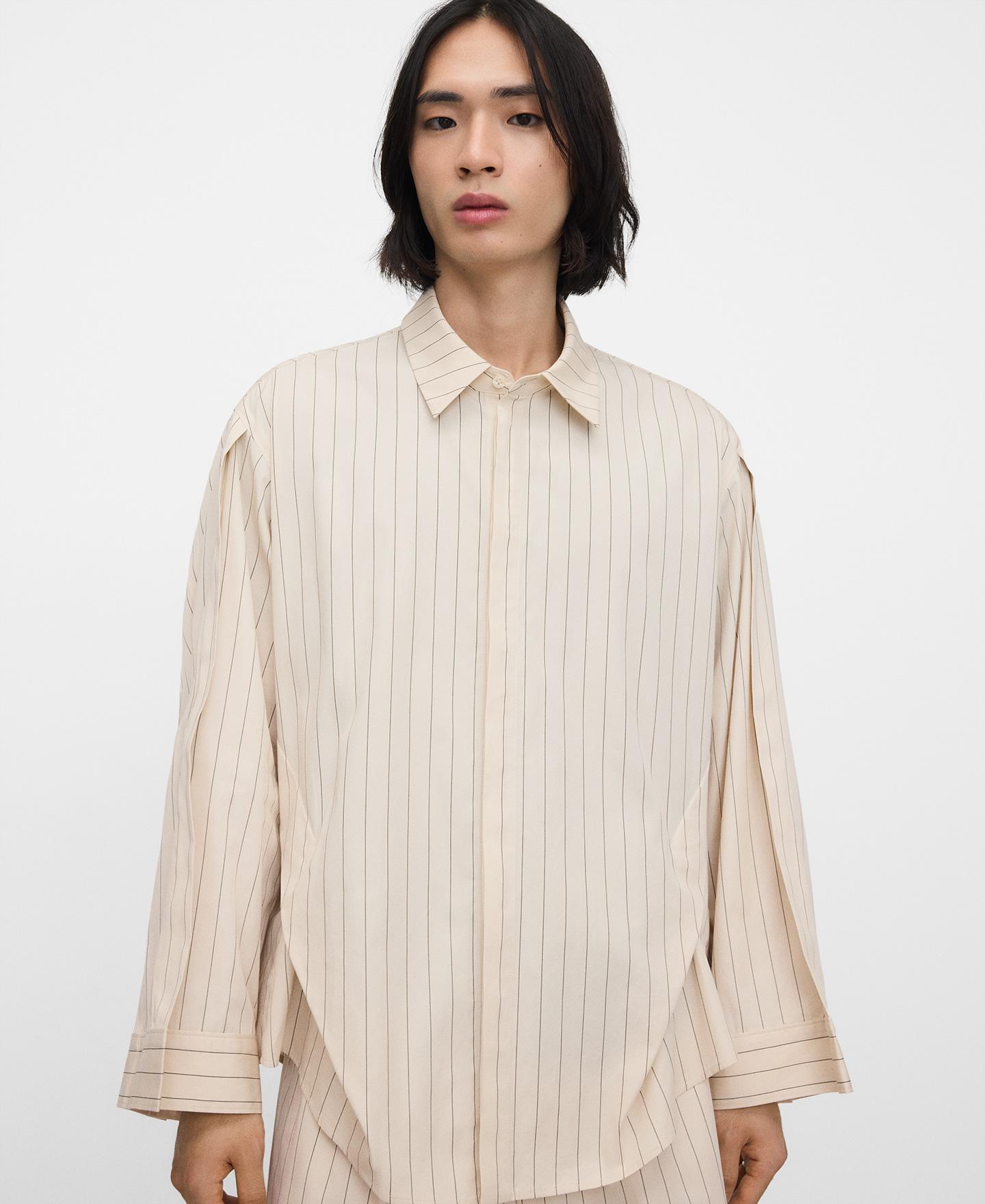 Adolfo Dominguez - Camisa de hombre relaxed fit a rayas.