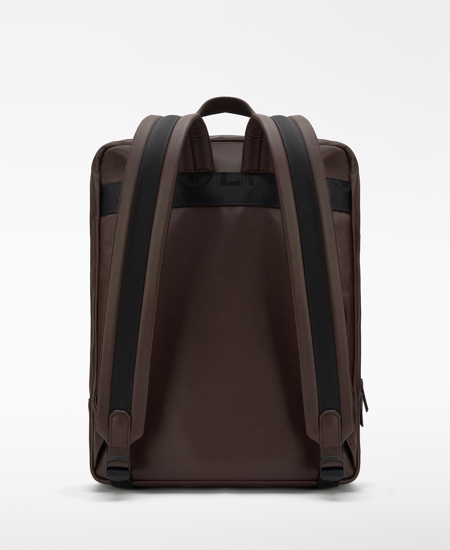 Mochila de hombre bolso compacto con bolsillo exterior - Adolfo Dominguez - Marrón oscuro Marrón oscuro-4