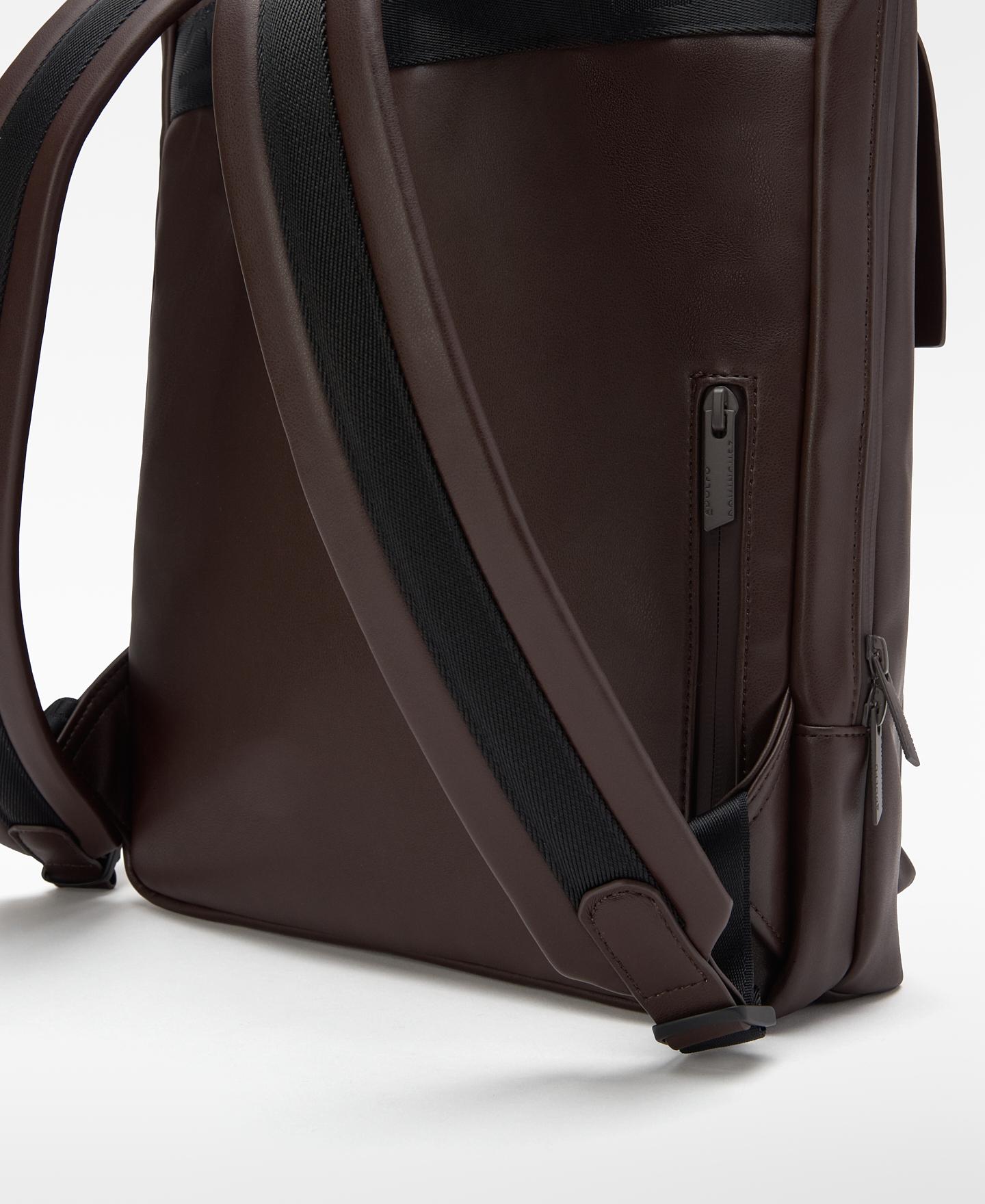 Mochila de hombre bolso compacto con bolsillo exterior - Adolfo Dominguez - Marrón oscuro Marrón oscuro-5