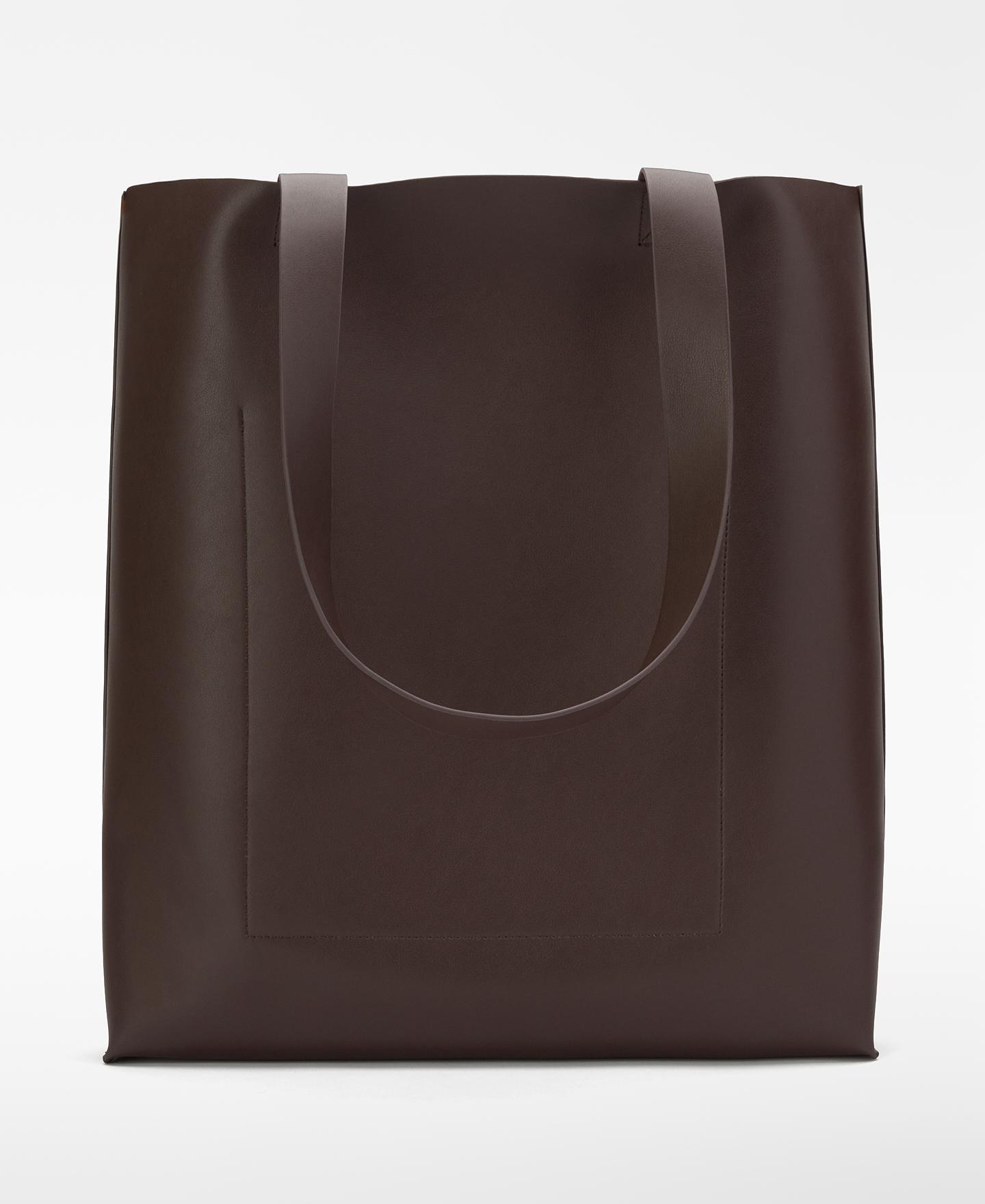 Bandolera de hombre tipo shopper con bolsillo exterior - Adolfo Dominguez - Marrón oscuro Marrón oscuro-5