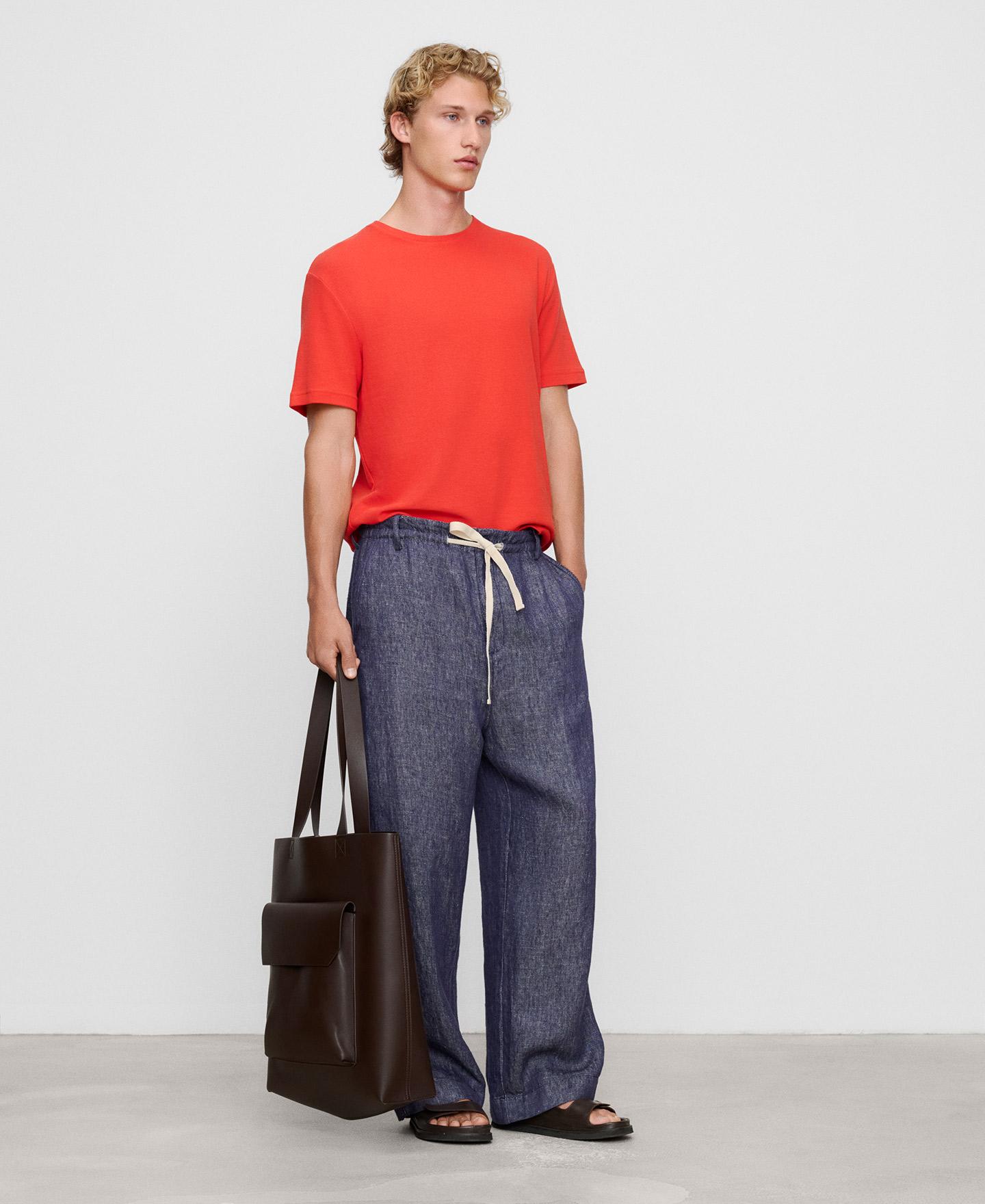 Bandolera de hombre tipo shopper con bolsillo exterior - Adolfo Dominguez - Marrón oscuro Marrón oscuro-2