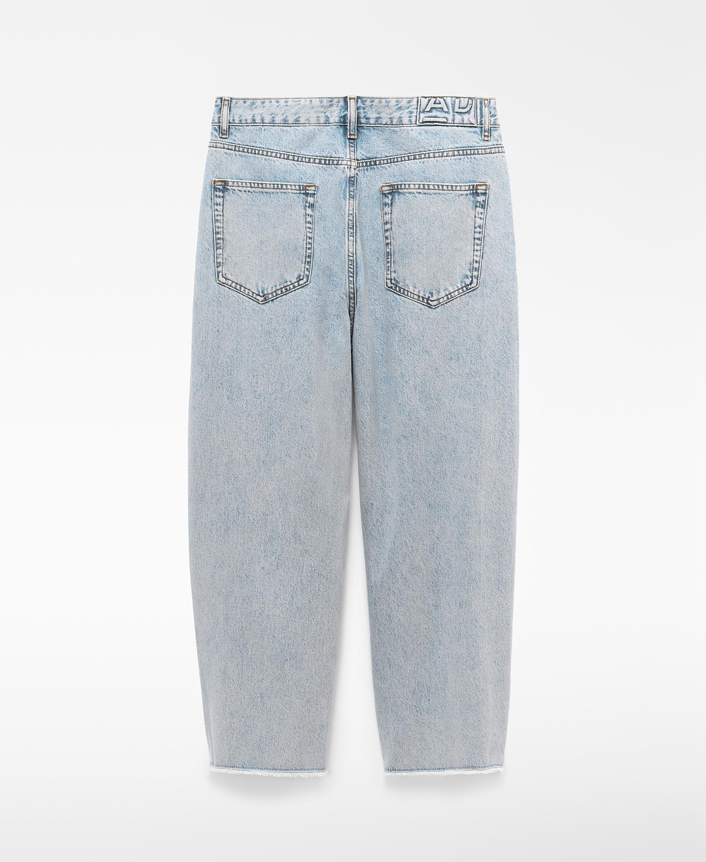 Pantalón de mujer ancho barrel fit en denim - Adolfo Dominguez - Azul claro Azul claro-6