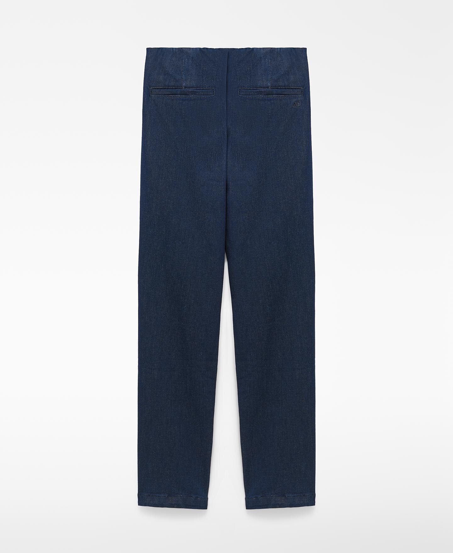 Vaqueros pitillo de mujer denim skinny con largo tobillero - Adolfo Dominguez - Azul denim Azul denim-5