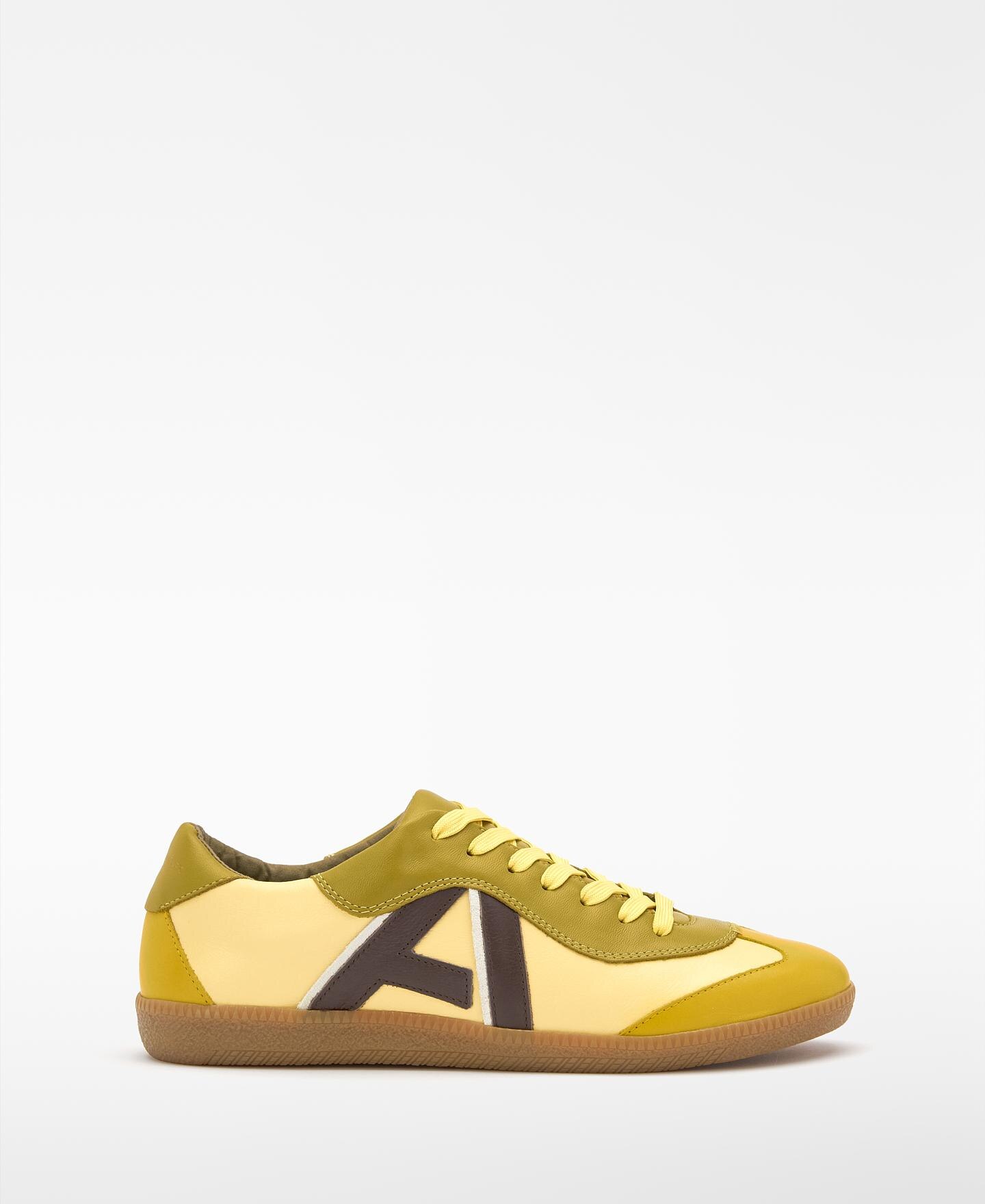 Zapatillas básicas de mujer de piel con maxi logo - Adolfo Dominguez - Verde claro / Pistacho Verde claro / Pistacho-5