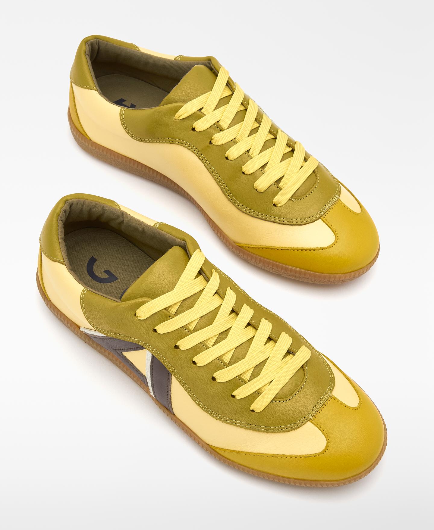 Zapatillas básicas de mujer de piel con maxi logo - Adolfo Dominguez - Verde claro / Pistacho Verde claro / Pistacho-4