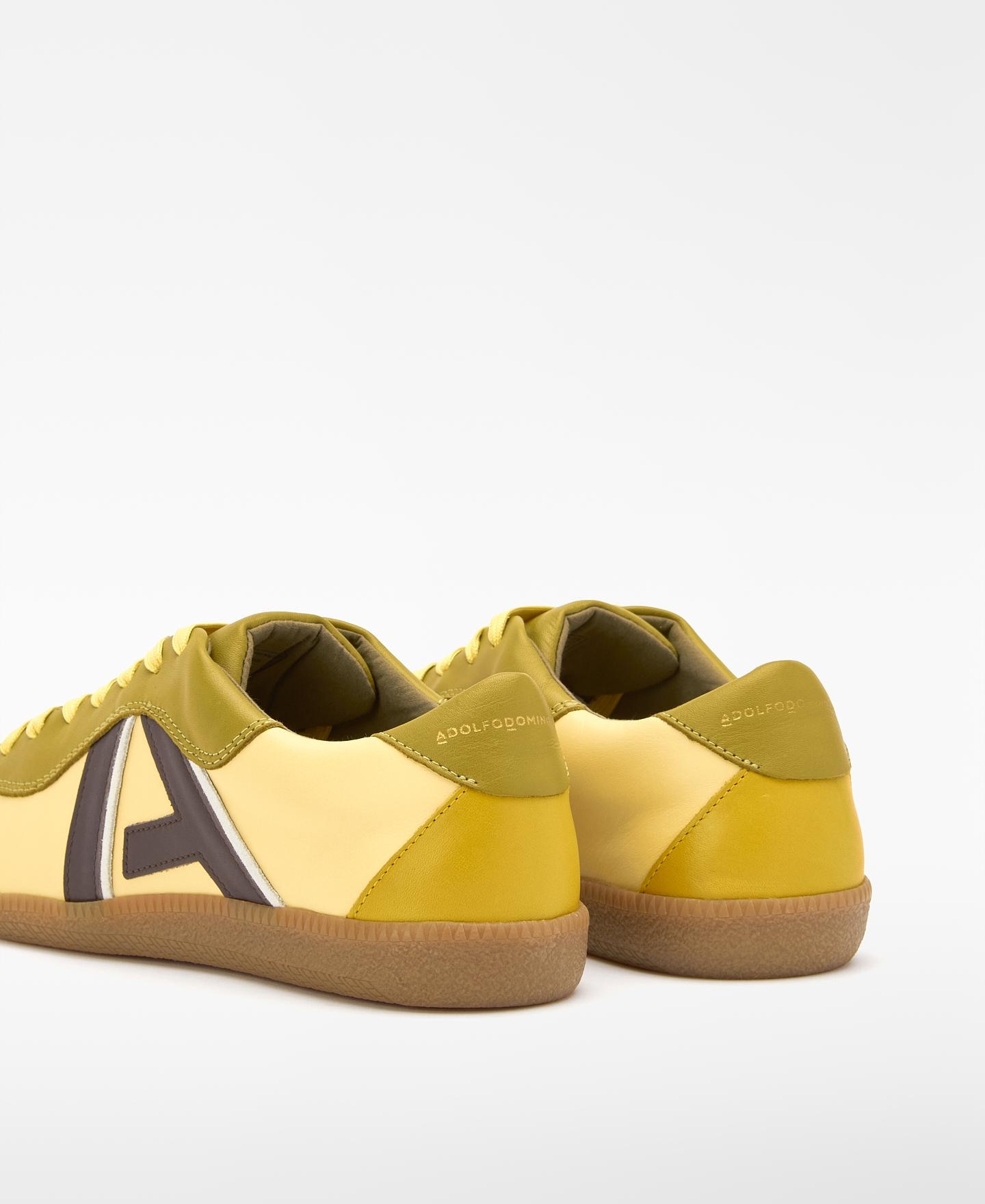 Zapatillas básicas de mujer de piel con maxi logo - Adolfo Dominguez - Verde claro / Pistacho Verde claro / Pistacho-6