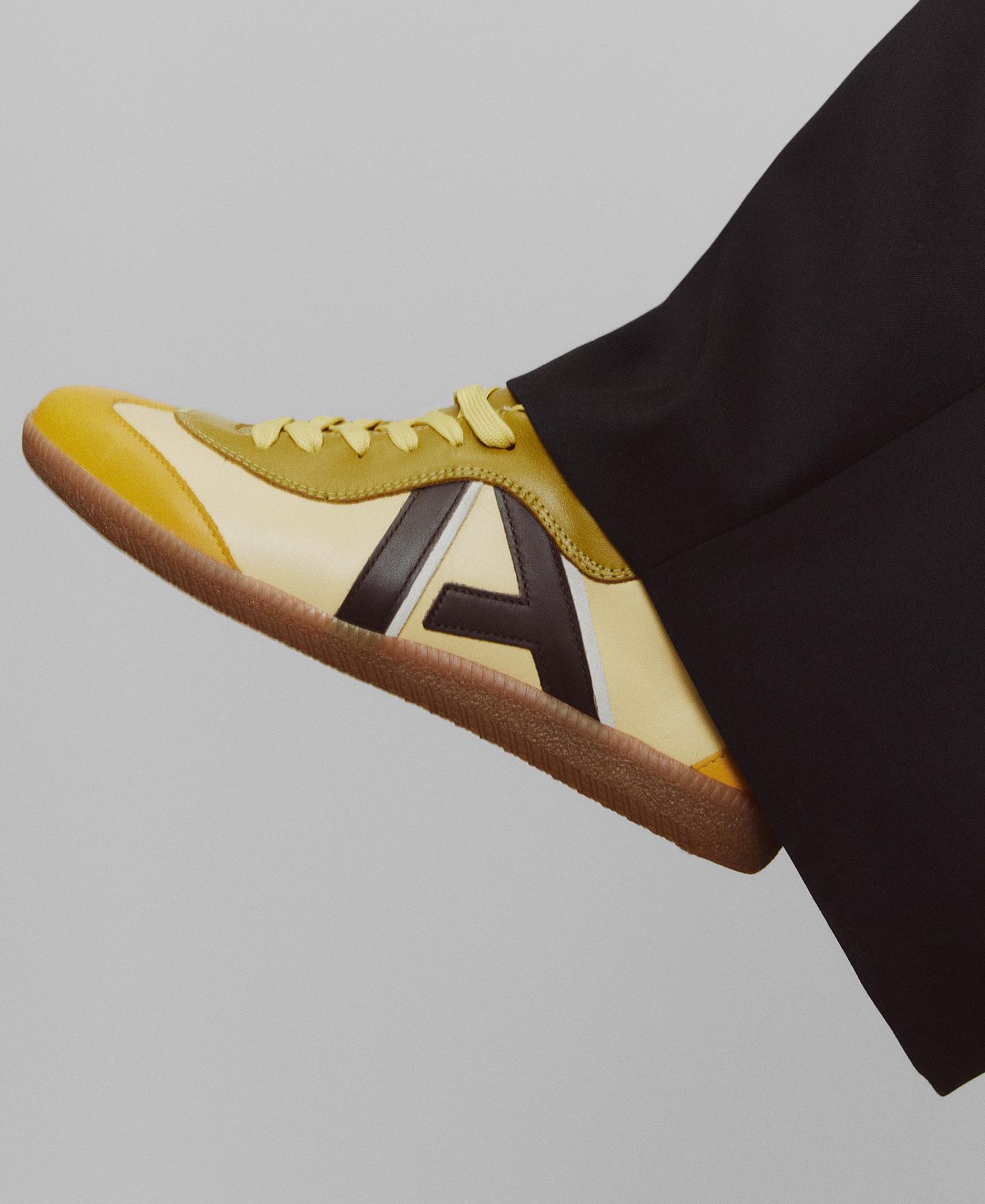 Zapatillas básicas de mujer de piel con maxi logo - Adolfo Dominguez - Verde claro / Pistacho Verde claro / Pistacho-7