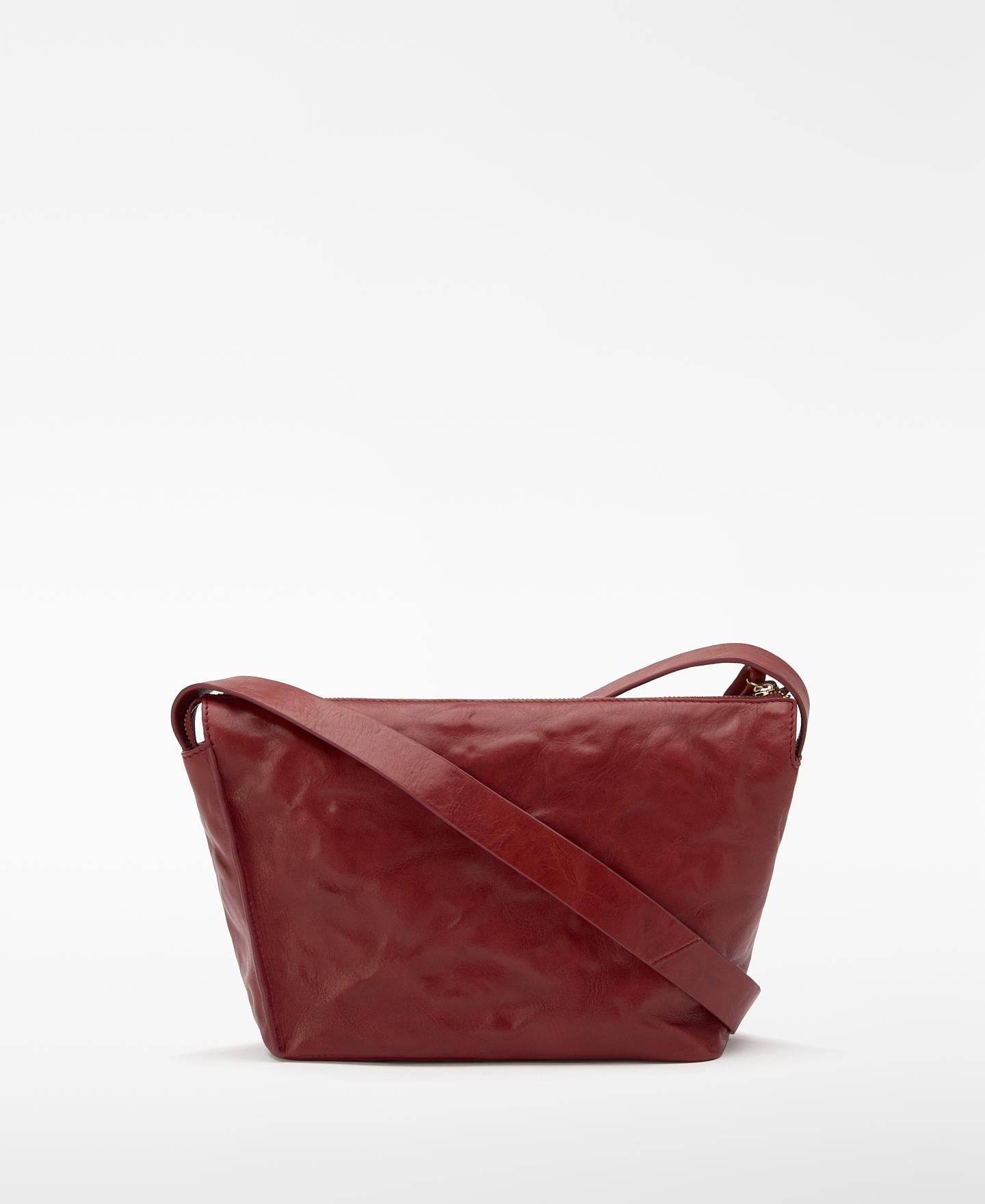 Bandolera de mujer de piel con asa regulable orión - Adolfo Dominguez - Rojo Rojo-5