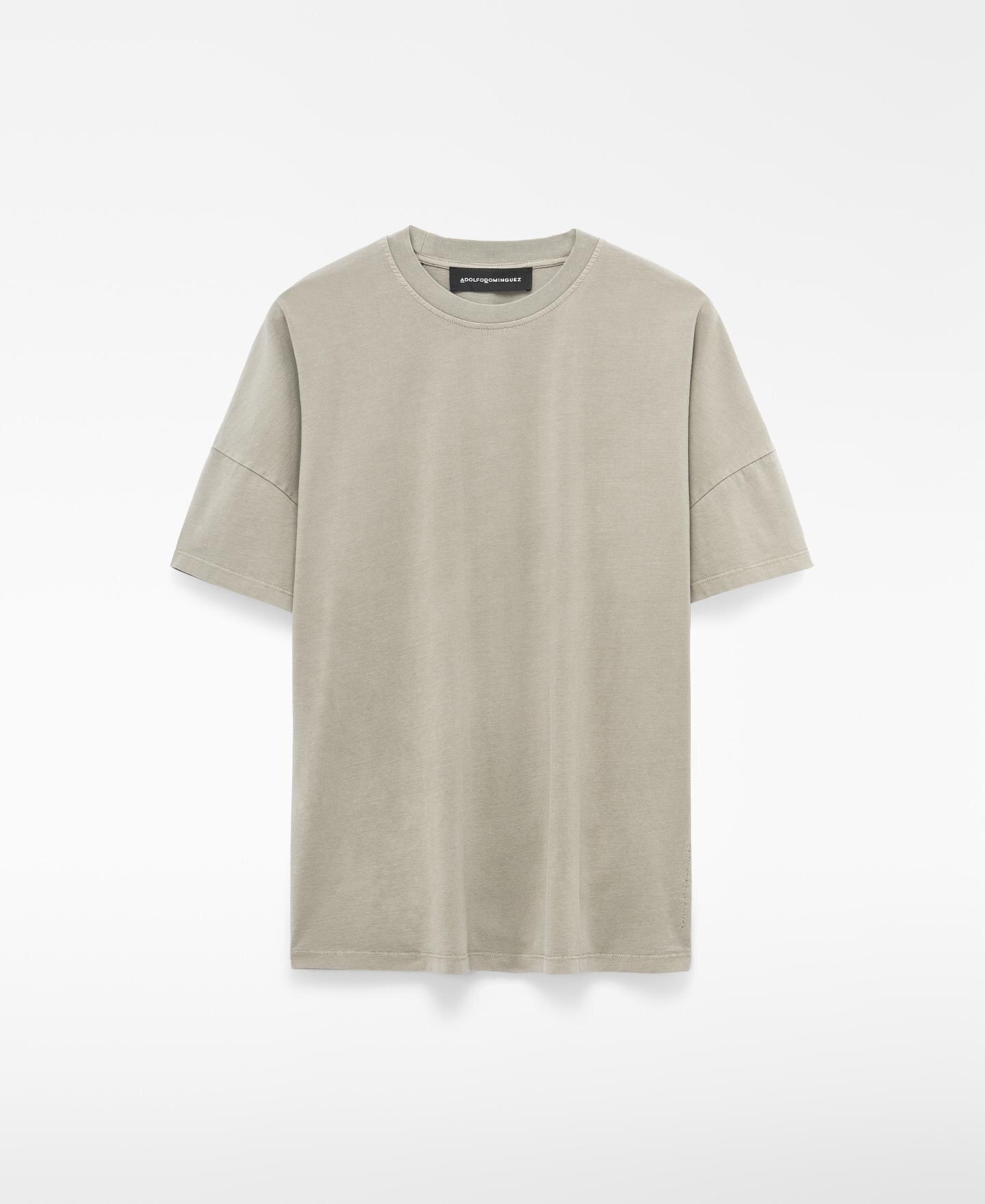 Camiseta de manga corta de hombre de algodón con regular fit y cuello caja - Adolfo Dominguez - Topo Topo-6