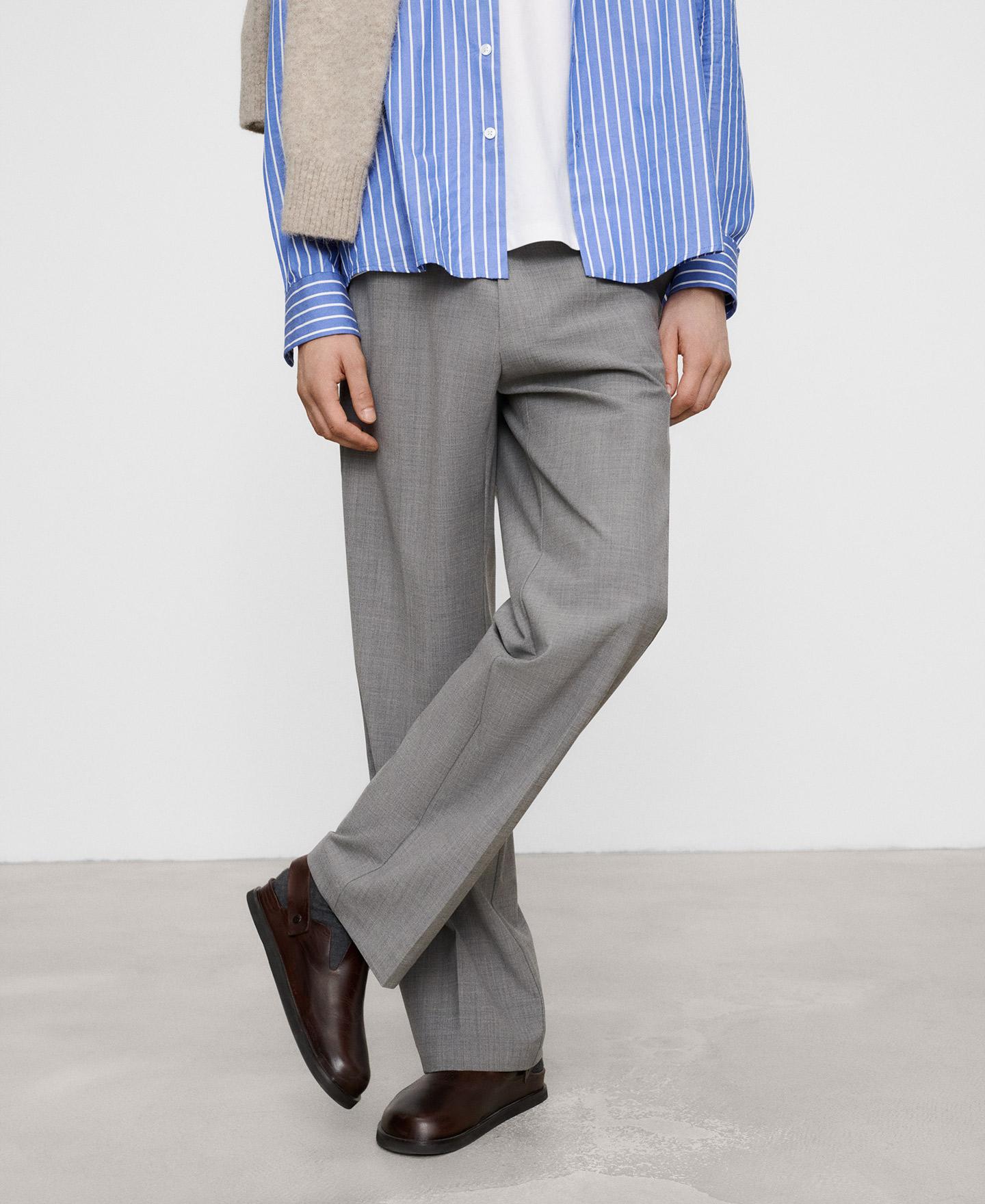 Imagen 0 de Pantalón de hombre de vestir recto Gris