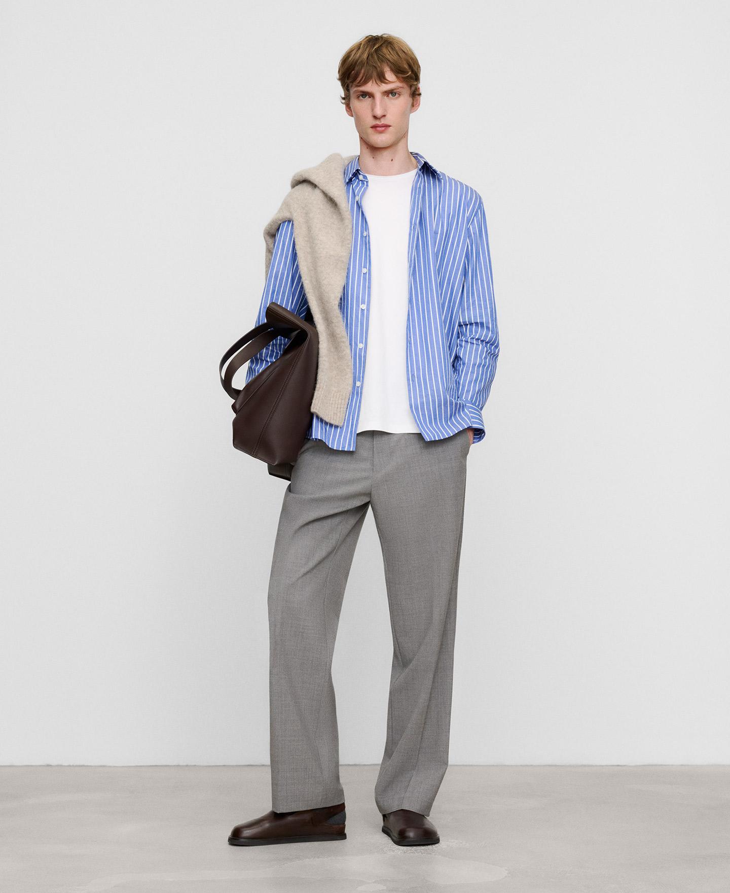 Imagen 2 de Pantalón de hombre de vestir recto - Adolfo Dominguez - Gris Gris