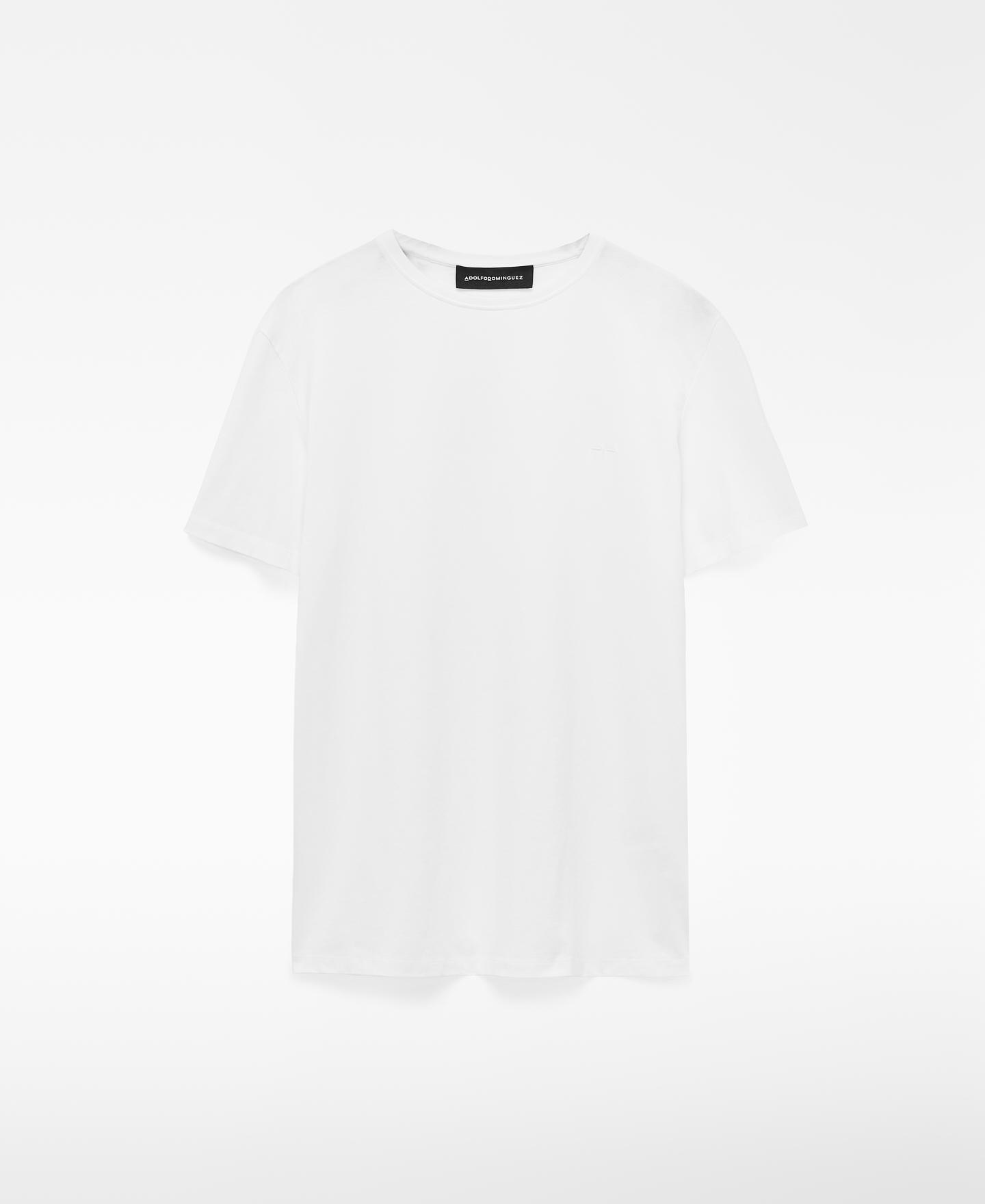 Camiseta de manga corta de hombre regular fit de algodón orgánico - Adolfo Dominguez - Blanco Blanco-6