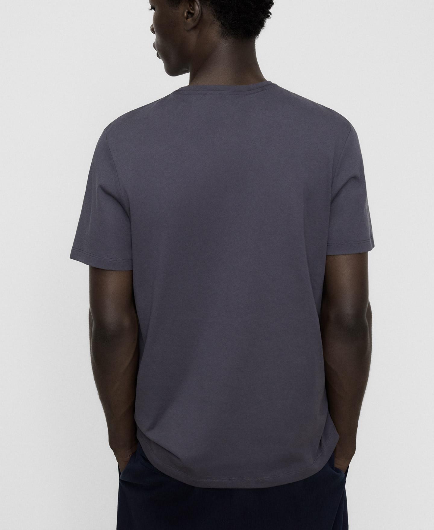 Camiseta de manga corta de hombre regular fit de algodón orgánico - Adolfo Dominguez - Gris oscuro Gris oscuro-3