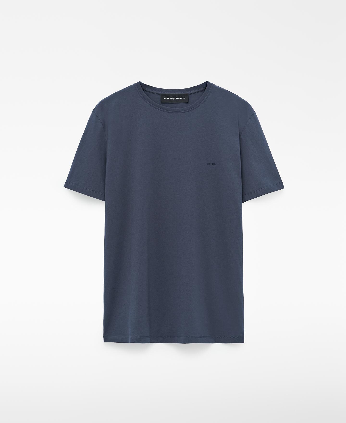 Camiseta de manga corta de hombre regular fit de algodón orgánico - Adolfo Dominguez - Gris oscuro Gris oscuro-6